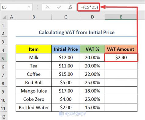 calculate vat from gross.